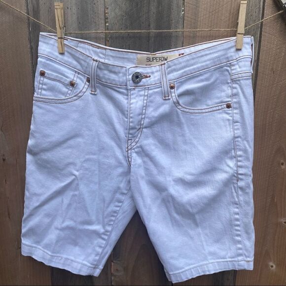 Vintage white tab 518 Levi’s white jeans shorts size 7 Y2K - Picture 7 of 10